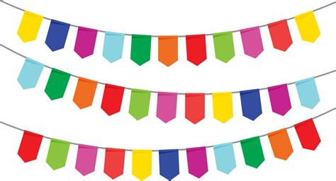 Illustration of Colorful Festival Banner Flags 24213093 PNG