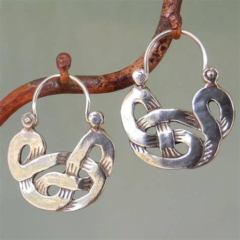 Temu1pair Bohemian Vintage Spiral Shape Dangle Earrings For Men