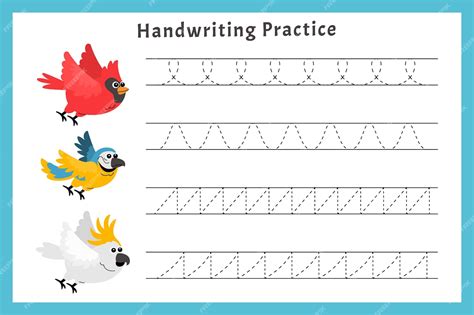 Birds Themed Handwriting Worksheets Worksheets Day