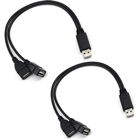 Amazon Saisn USB Y Splitter Cable 1 Male To 2 Female USB Hub 2 0 2