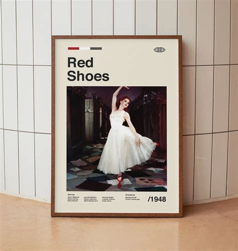 Red Shoes Vintage Movie Poster Classic Holywood Film Minimalist ...