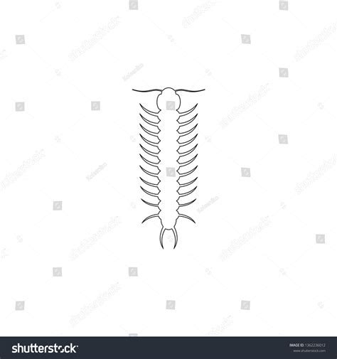 Centipede Simple Flat Vector Icon Illustration Stock Vector (Royalty