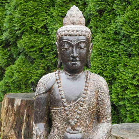 Edler Stehender Medizin Buddha Fluss Stein 131 Cm Terra Et Ars