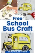 Paper School Bus Craft for Preschoolers (Free Printable!) - Simply Full ...