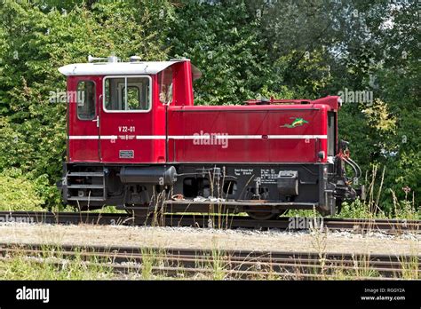 Diesel locomotive of the museum narrow gauge railway Öchsle, Warthausen ...