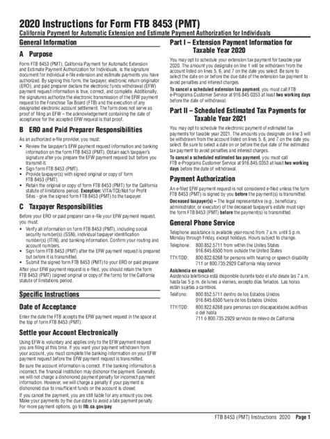 Fillable Online Instructions For Form Ftb Pmt California