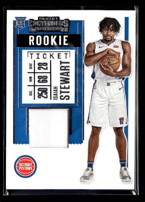 Panini Contenders Rs Ist Isaiah Stewart Rookie Ticket Swatches