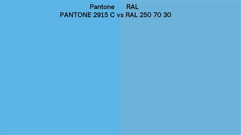 Pantone 2915 C Vs RAL RAL 250 70 30 Side By Side Comparison