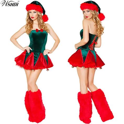 Sexy Green Christmas Tree Female Celebrate Party Dress Women Christmas