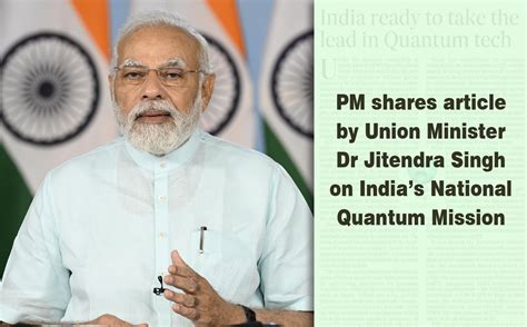 PM Shares Article By Union Minister Dr Jitendra Singh On Indias