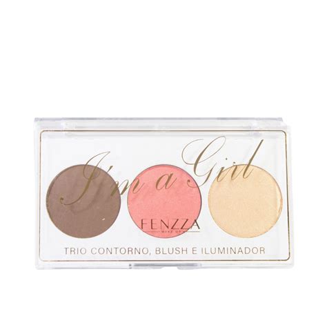 Paleta De Contorno Blush E Iluminador I M A Girl Fenzza Shopee Brasil