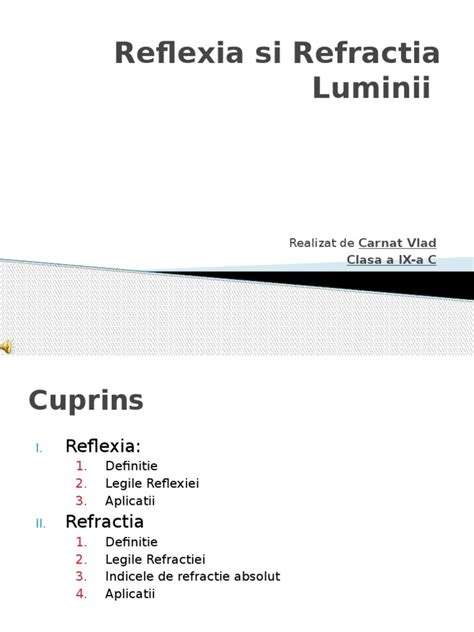 PDF Proiect Fizica Reflexia Si Refractia DOKUMEN TIPS