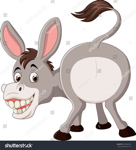 Cartoon Funny Donkey Mascot Stock Illustration 473694424 | Shutterstock