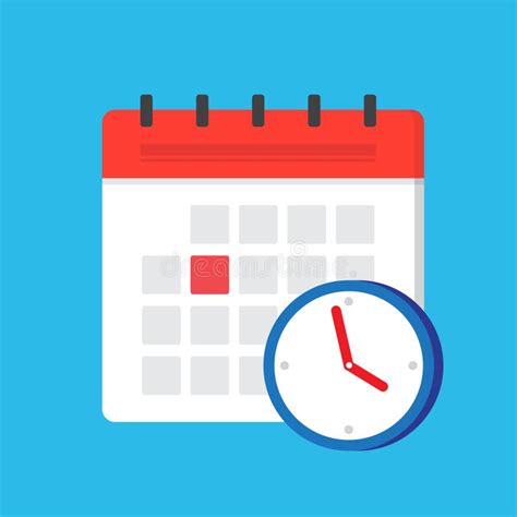 Icono Del Calendario Y Del Reloj Horario Ilustraci N Del Vector