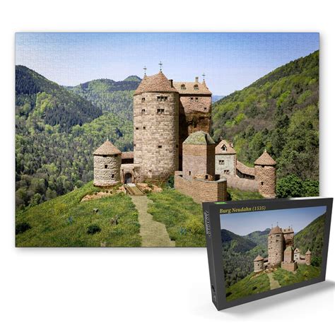 Puzzle Teile Mit Einer Rekonstruktion Der Burg Neudahn Des Jahres