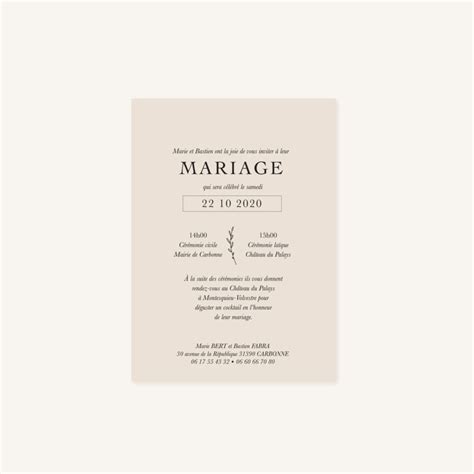 Faire Part Mariage Nude Le Comptoir Du Bonheur