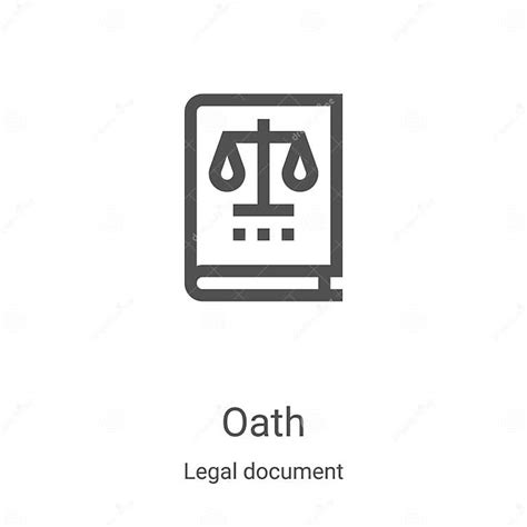 Oath Icon Vector From Legal Document Collection Thin Line Oath Outline