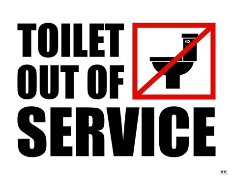 Out Of Service Signs 25 Free Printables Printabulls