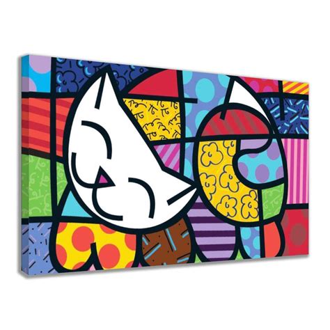 Quadro Decorativo Sala Romero Britto 133x60 Cm Kit Mosaico Black Friday