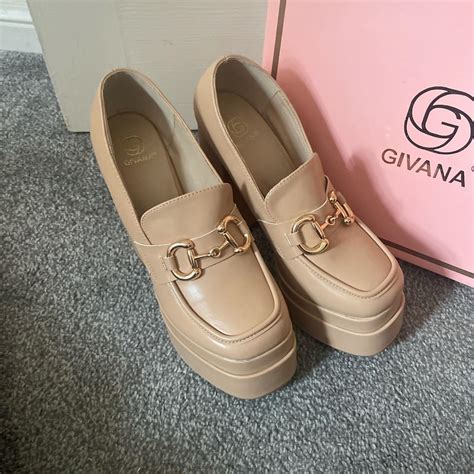 Givana Platform Nude Platform Loafers Size Depop