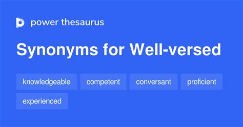 Well-versed synonyms - 518 Words and Phrases for Well-versed