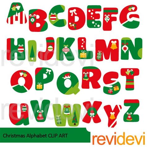 Christmas Themed Alphabet Letters