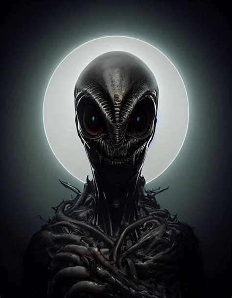 Premium Photo | Creepy ancient reptilian alien scifi horror movie ...