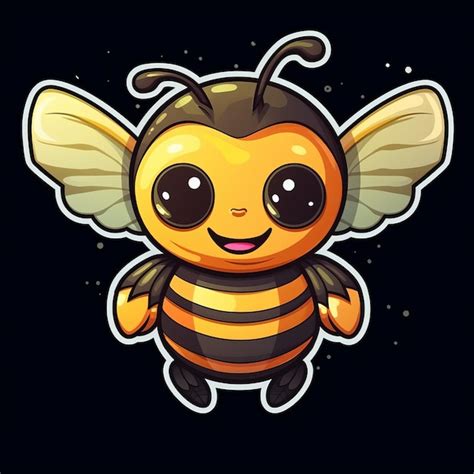 Premium Photo A Cartoon Bee With Big Eyes And A Smile