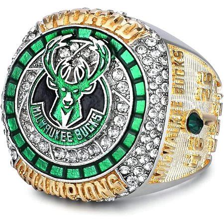 2021 Bucks Championship Ring Replica Basketball Champions Ring With ...