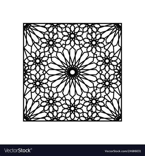 Pattern geometric islamic background template art Vector Image