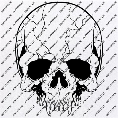 Skull Skull Svg File Skull Svg Design Clipart Skull Svg File