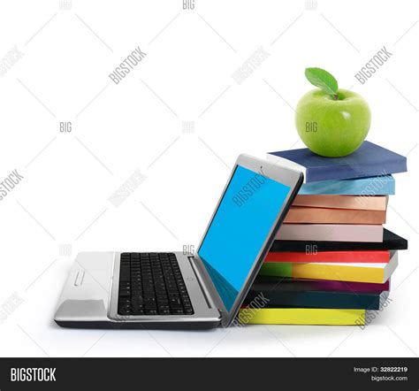 Books Laptop Isolated Image & Photo (Free Trial) | Bigstock