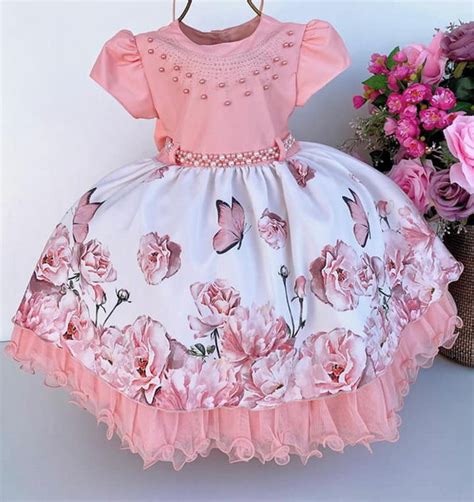 Vestido Jardim Encantado Luxo Infantil Borboletas 2 Anos Elo7