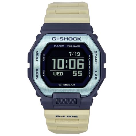 Casio G Shock Move G Lide Mobile Link Digital Beige Resin Strap Quartz