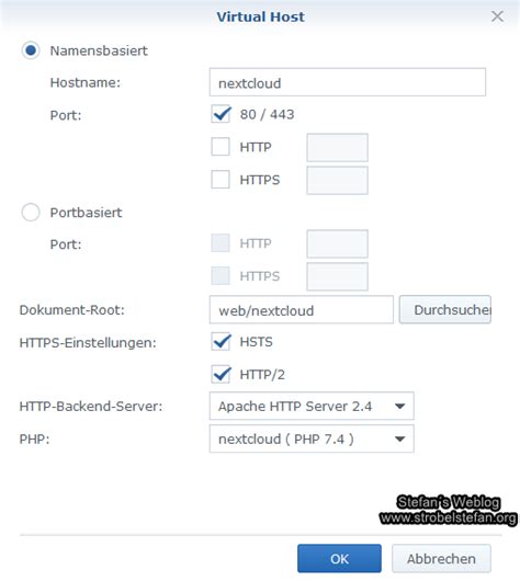 Nextcloud Auf Einem Synology NAS Installieren Stefans Weblog