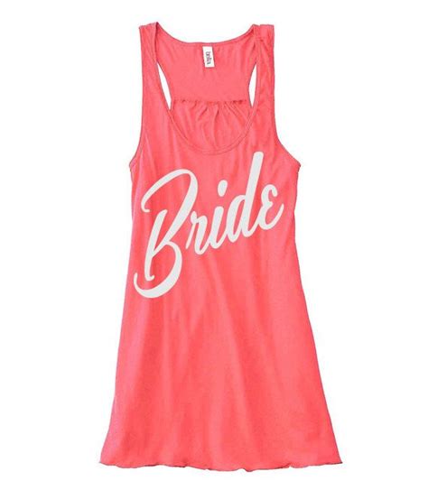 White Bride Tank Top [ Bridal Party Flowy Racerback Wedding T