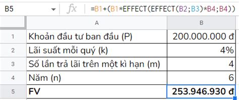 Cách Tính Lãi Suất Kép Trong Excel Sử Dụng Công Thức Hoặc Hàm