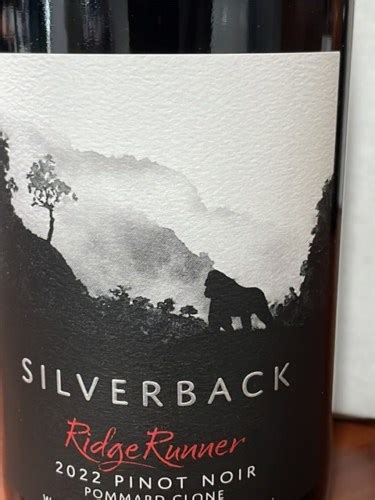 Silverback Ridge Runner Pommard Clone Pinot Noir Vivino Us