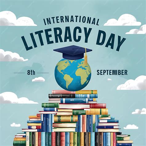 international literacy day poster vector image illustration premium