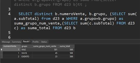 Sql Como Sacar Los Subtotales Y El Total De Una Misma Tabla En Mysql