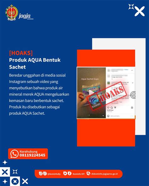 Kominfo Diy On Twitter Hoaks Produk Aqua Bentuk Sachet Beredar