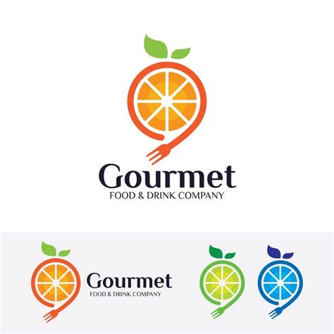 Premium Vector Fruit Gourmet Vector Logo Template