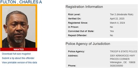 Delaware State Police S O A R Searching For Wanted Sex Offenders