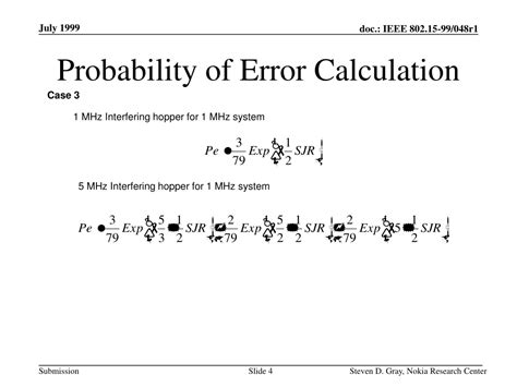 Ppt Simple Expression For Probability Of Error For Binary Fsk