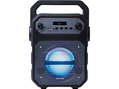 Altavoz Inalambrico Daewoo Dsk 345 Black Luces LED Asa Y Ruedas Negro