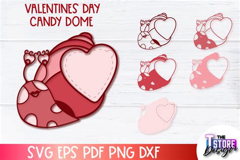 Valentines Day Candy Dome Svg Candy Graphic By The T Store Design · Creative Fabrica