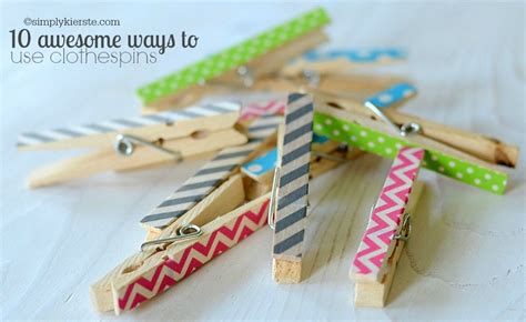 Easy Peasy Washi Tape Clothespins Clothes Pins