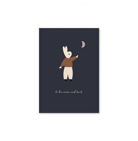 Postkarte To The Moon Artee Store