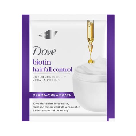 dove biotin hairfall control creambath gram astro