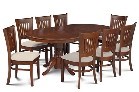 9 PC OVAL DINETTE KITCHEN DINING ROOM SET 42"x78" TABLE & 8 PADDED SEAT ...